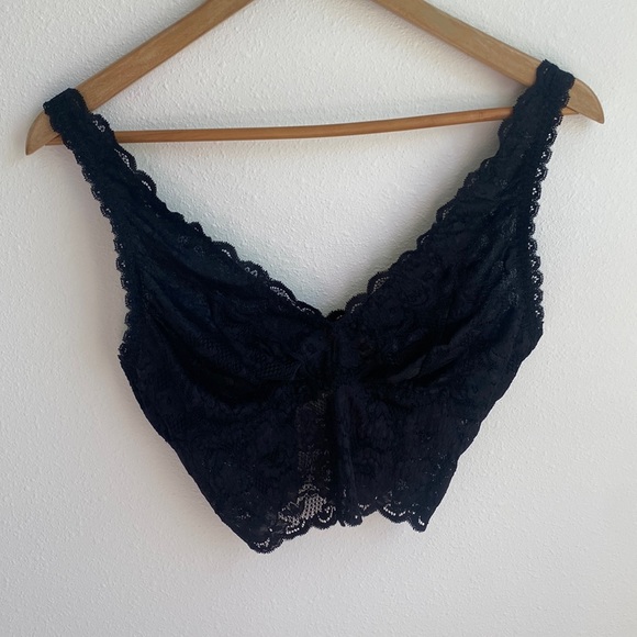 Cosabella Plungie Longline Bralette Black Women’s SZ Medium - Picture 3 of 10